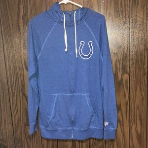 NFL TEAM APPAREL Hooded Zip-Up Lightweight Sweatshirt Size: Medium